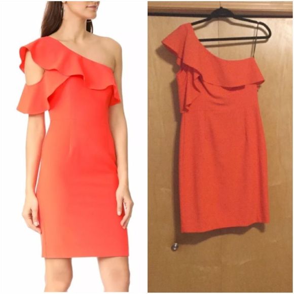 Black Halo Canyon Cold One Shoulder Kimora Sheath - Picture 2 of 13